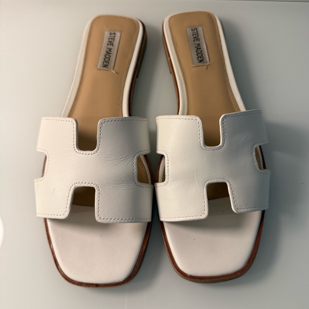 Steve Madden White Sandals
